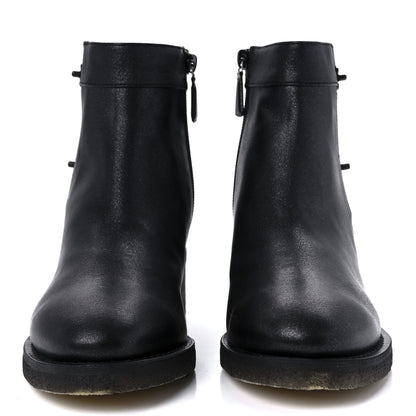 Chanel Iridescent Calfskin CC Turnlock Ankle Boots 40.5 Black 2 of 9
