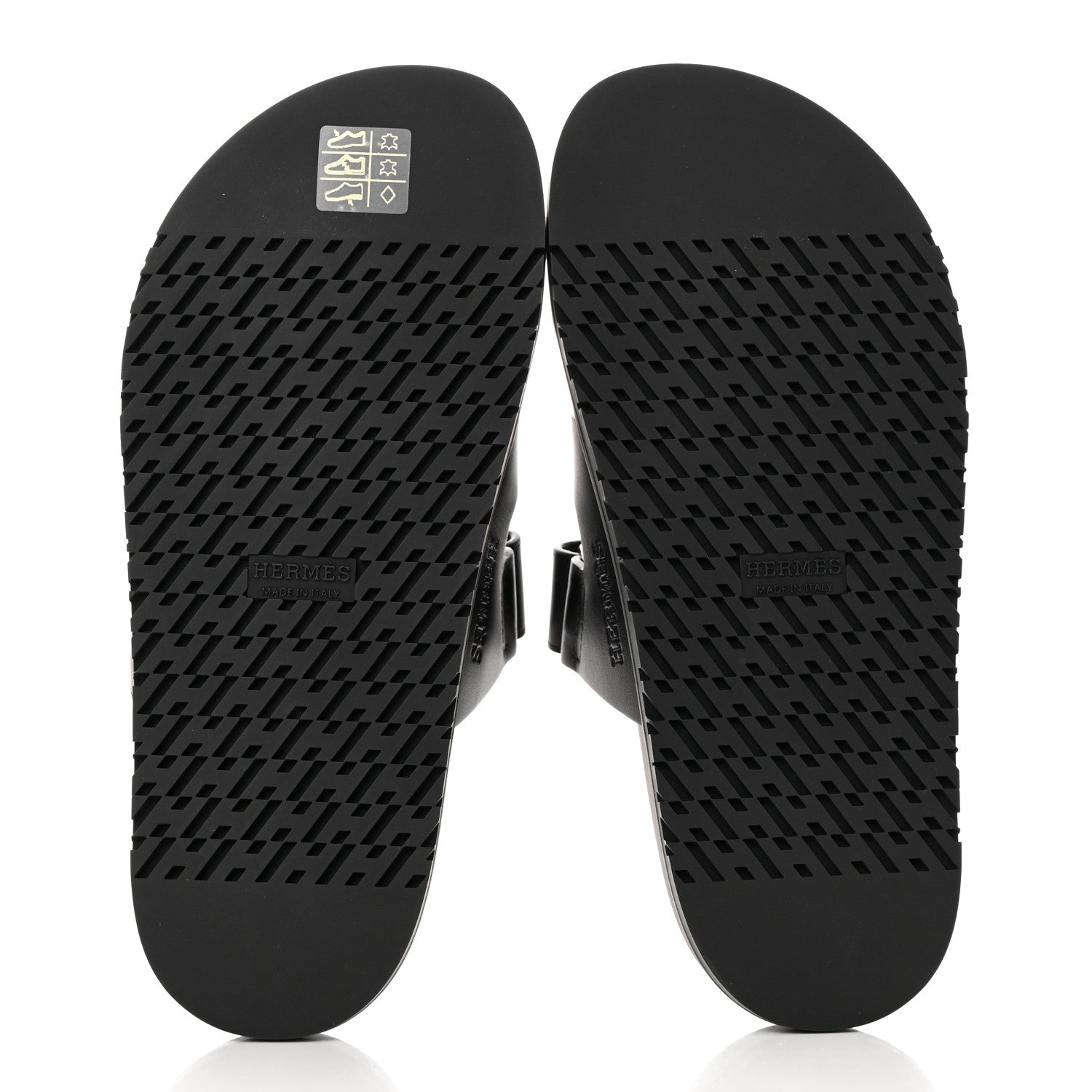 Hermes Calfskin Womens Chypre Sandals 37 Black 5 of 9
