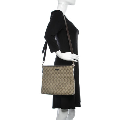 Gucci GG Plus Monogram Medium Flat Messenger Bag Dark Brown 2 of 9