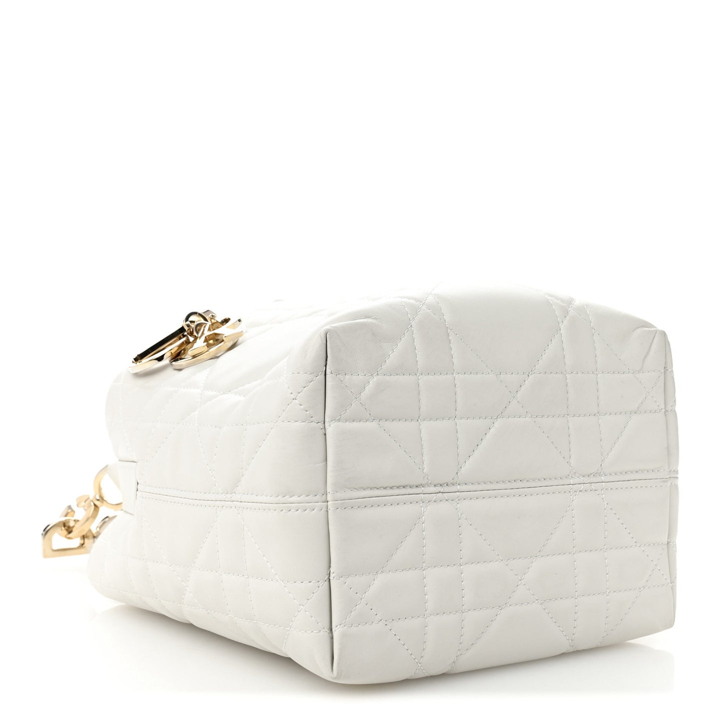 Calfskin Macrocannage Small Toujours Vertical Tote Latte