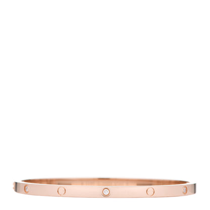 Cartier 18K Pink Gold 6 Diamond Small LOVE Bracelet 17 2 of 5
