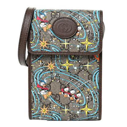 Gucci X DISNEY GG Supreme Monogram Donald Duck Mini Interlocking G Crossbody Bag Beige Multicolor New Acero 1 of 9