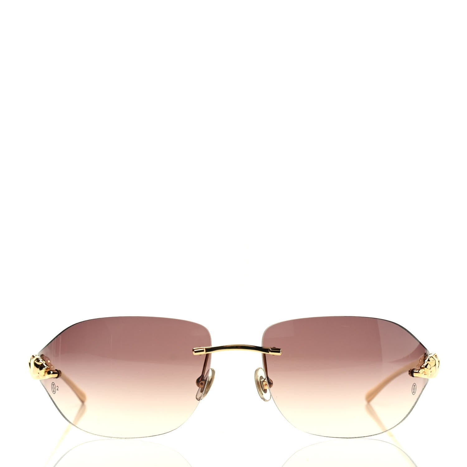 Cartier Panthere De Cartier Aviator Sunglasses Gold 2 of 6