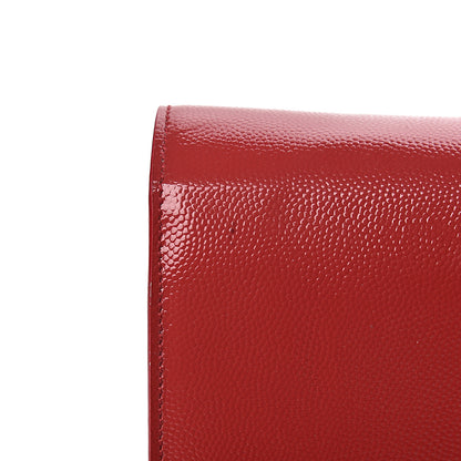Saint Laurent Grain De Poudre Classic Monogram Cassandre Clutch Rouge Orient 8 of 12