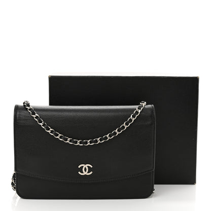 Chanel Caviar Sevruga Wallet on Chain WOC Black 13 of 13
