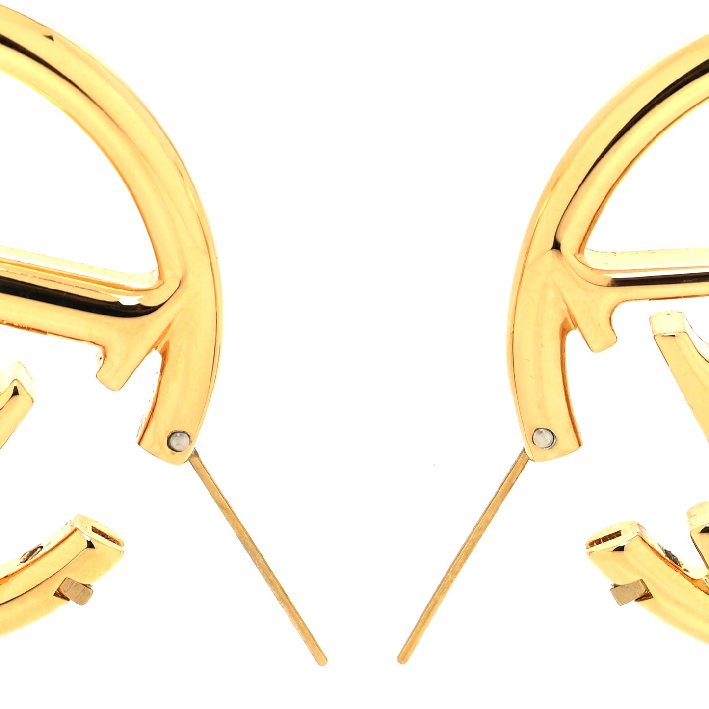 Metal Louise Hoop Earrings Gold