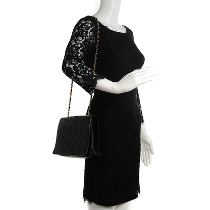 Chanel Lambskin Quilted CC Small Single Flap Black 2 of 8