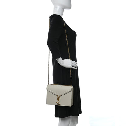 Saint Laurent Smooth Calfskin Monogram Cassandra Clasp Bag Crema Soft 2 of 13