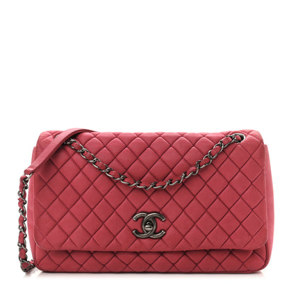 Chanel Iridescent Calfskin Small New Bubble Quilt Flap Fuchsia 1 of 10