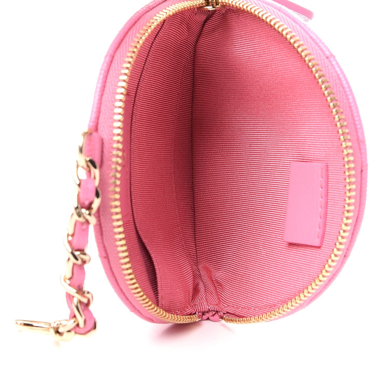 Chanel Caviar Quilted Round Clip On Coin Purse Pink 4 of 6