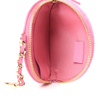 Chanel Caviar Quilted Round Clip On Coin Purse Pink 4 of 6