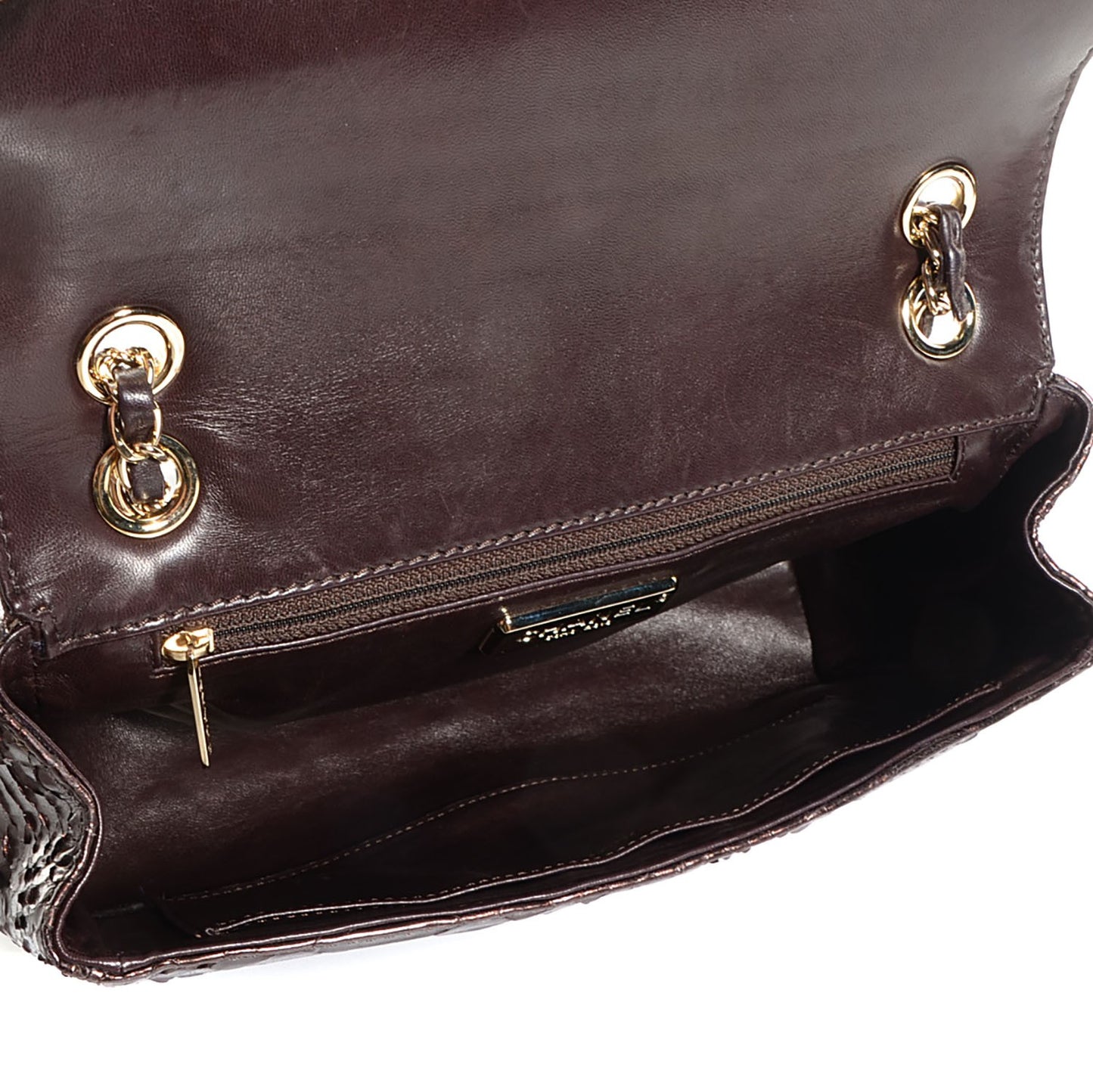 Python Soho Tassel Medium Flap Dark Brown