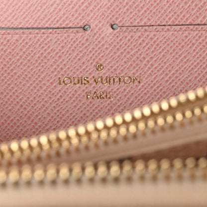 Louis Vuitton Damier Azur Clemence Wallet Rose Ballerine 6 of 14