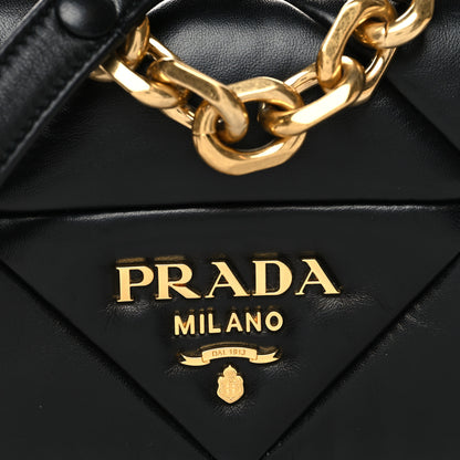Prada Nappa Metal Quilted Small Patchwork System Flap Bag Black 7 of 9