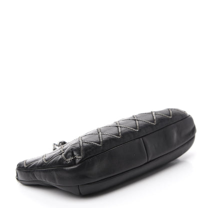 Chanel Calfskin Chain Stitch Clutch Black 4 of 10