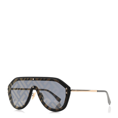 Fendi FF Fabulous Shield Sunglasses FF M0039/G/S Black 1 of 4