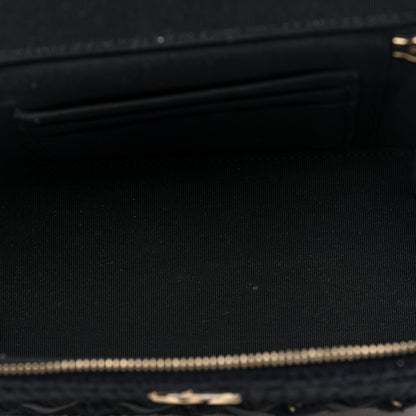 Chanel Lambskin Crochet Quilted Small Vanity Case With Chain Black 5 of 10