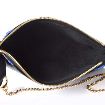 Louis Vuitton Colored Monogram Mini Pochette Accessories Blue Black 5 of 6
