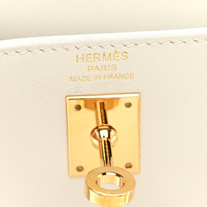 Hermes Swift Kelly Retourne 25 White 6 of 10