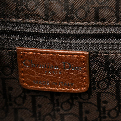 Christian Dior Pebbled Calfkskin Braided Medium Gaucho Double Saddle Bag Brown 6 of 11