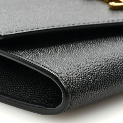 Saint Laurent Grain De Poudre Uptown Chain Wallet Black 8 of 10