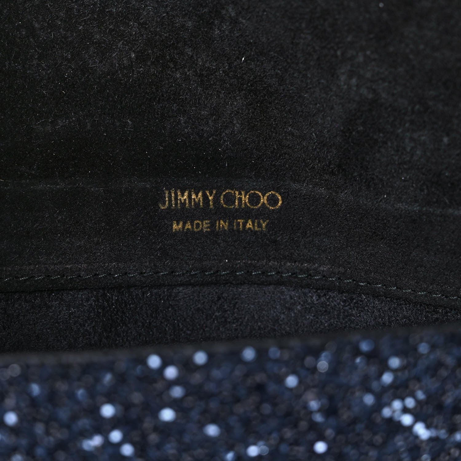 Jimmy Choo Star Coarse Glitter Rosetta Envelope Clutch Navy Mix 6 of 8