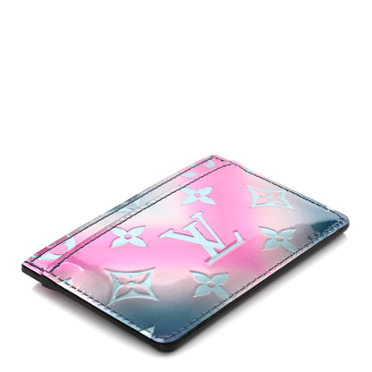 Louis Vuitton Metallic Vernis Card Holder Blue Pink 4 of 6
