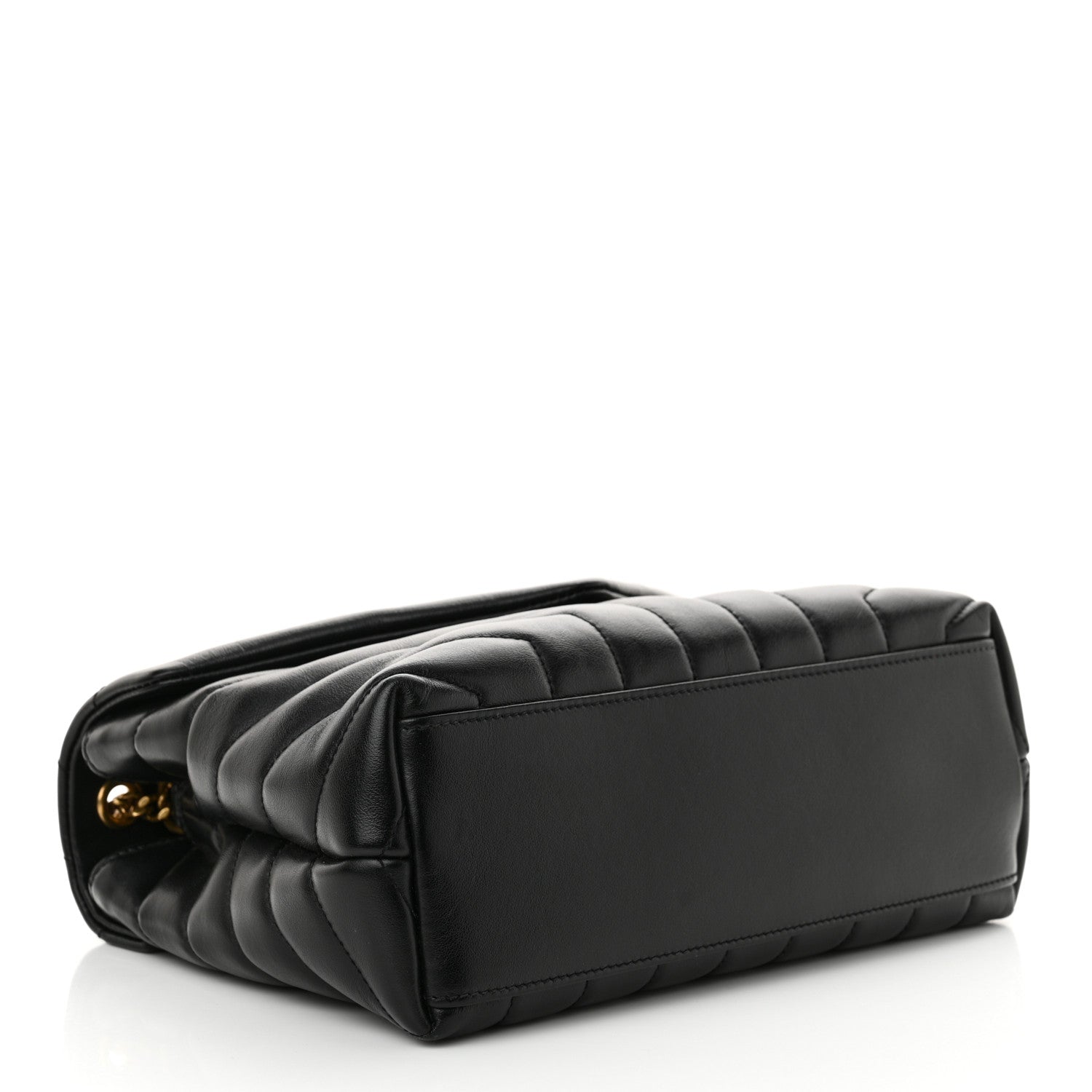 Saint Laurent Calfskin Y Quilted Monogram Small Loulou Chain Satchel Black 4 of 10