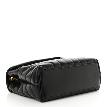Saint Laurent Calfskin Y Quilted Monogram Small Loulou Chain Satchel Black 4 of 10