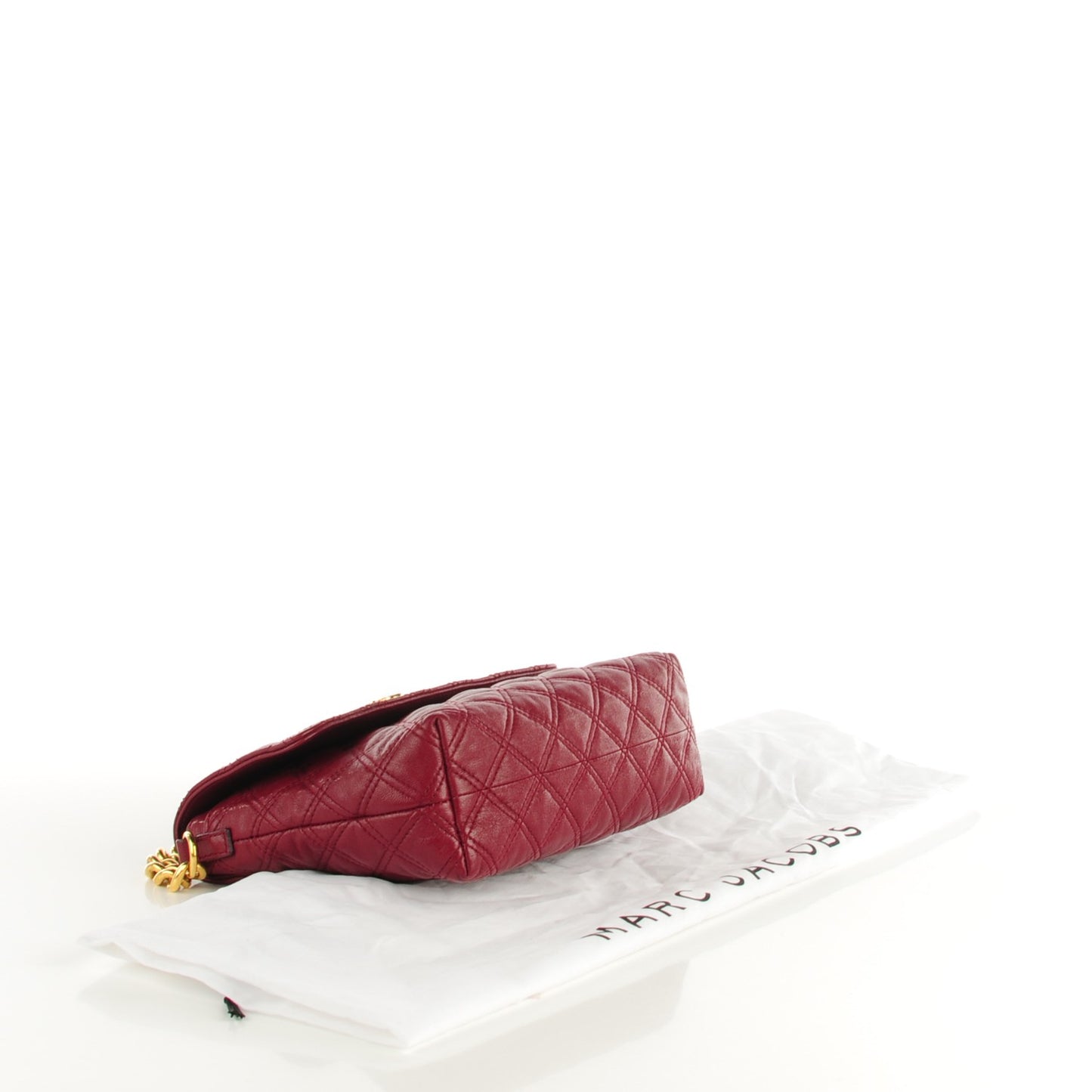 Lacquered Lambskin Quilted The Large Single Flap Red