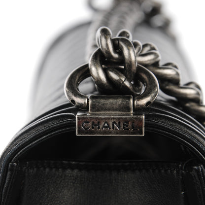 Chanel Lambskin Quilted Large Boy Flap Black 5 of 9