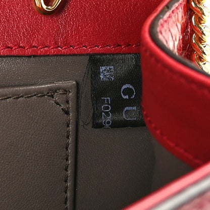 Gucci Snakeskin Small Zumi Shoulder Bag Hibiscus Red 9 of 12