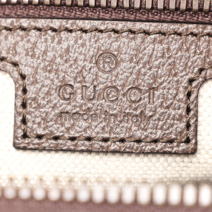 Gucci GG Supreme Monogram Textured Dollar Calfskin Web Medium Savoy Duffle Bag Beige Ebony Fluorescent Fuchsia 5 of 9
