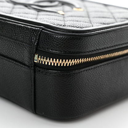 Chanel Caviar Quilted Medium CC Filigree Vanity Case Black 9 of 10