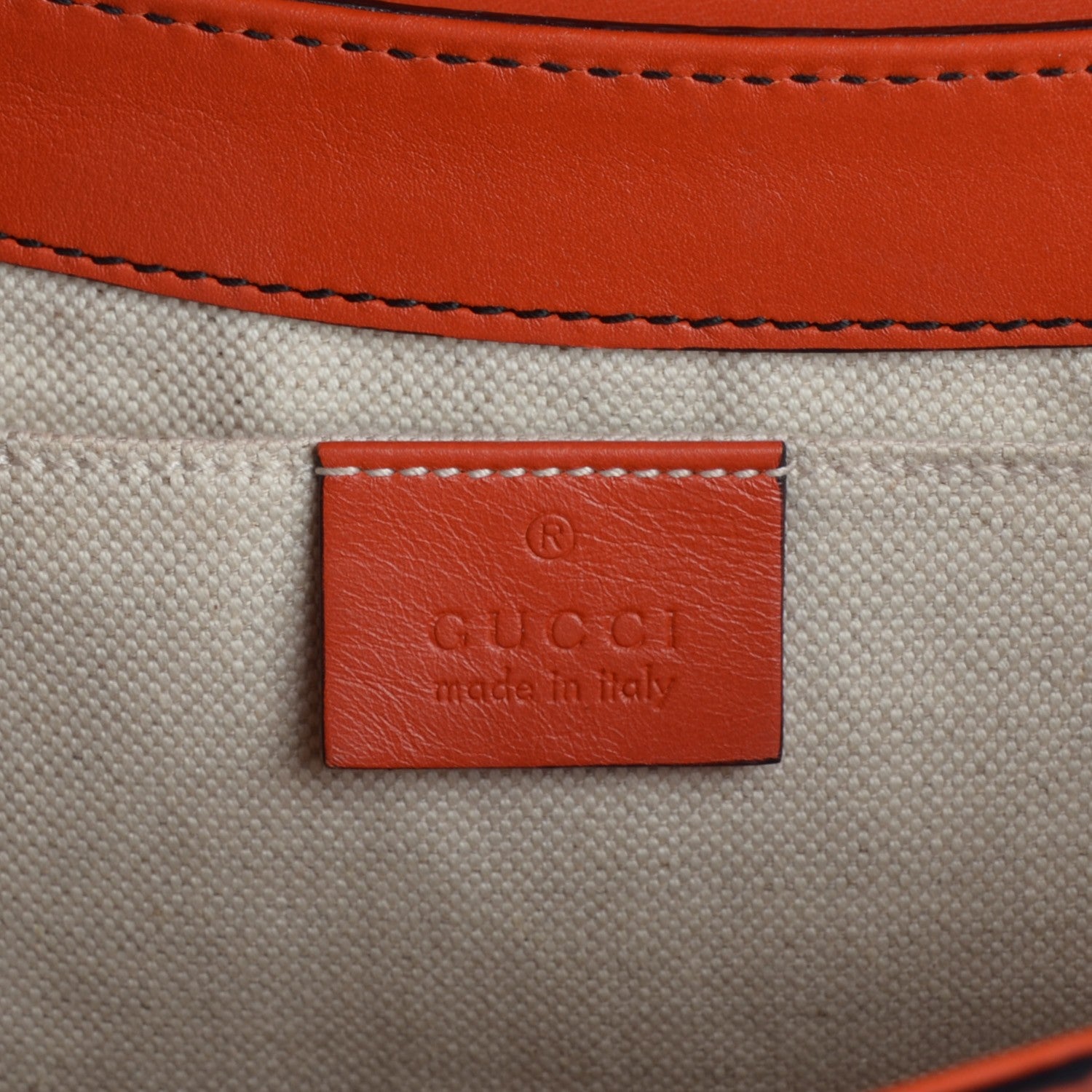 Gucci Guccissima Medium Emily Chain Shoulder Bag Sun Orange 6 of 7