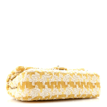 Chanel Tweed Beaded Medium Double Flap  Yellow White 4 of 11