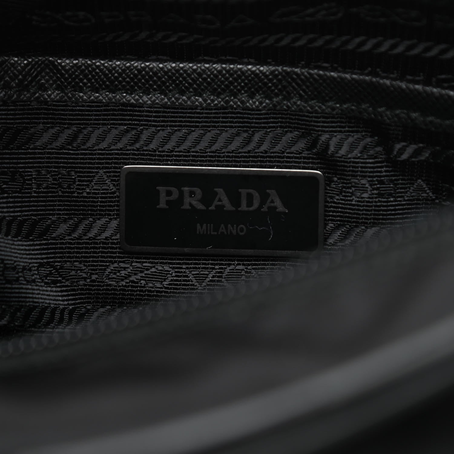 Prada Nylon New Vela Studded Messenger Bag Black 6 of 10