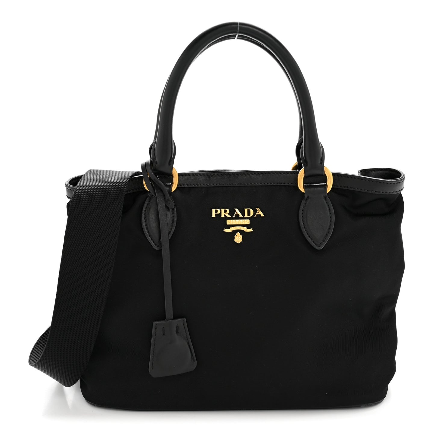 Tessuto Nylon Soft Calf Tote Black