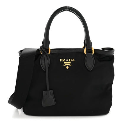 Prada Tessuto Nylon Soft Calf Tote Black 1 of 16