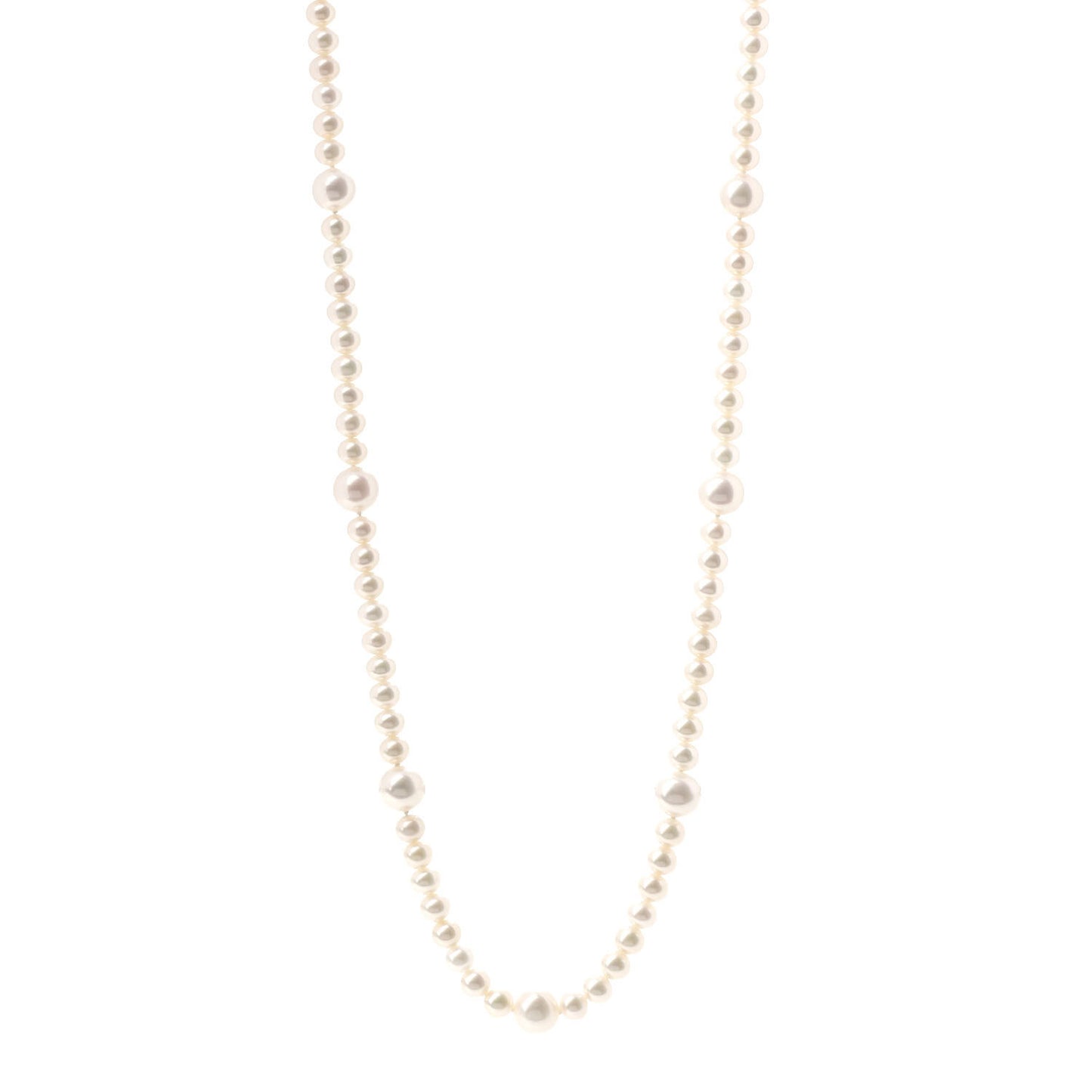 Sterling Silver Ziegfeld Pearl Long Necklace 30"
