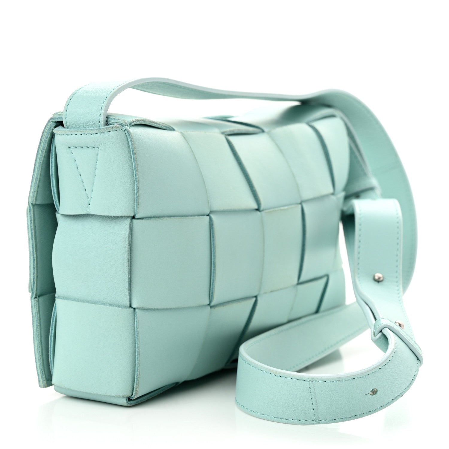 Bottega Veneta Lambskin Maxi Intrecciato Cassette Crossbody Bag Ice 3 of 10