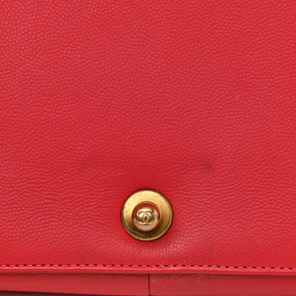 Chanel Caviar Quilted Medium Boy Flap Light Red 11 of 13