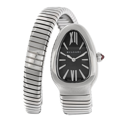 Bulgari Stainless Steel 35mm Serpenti Tubogas Quartz Watch Black 1 of 5