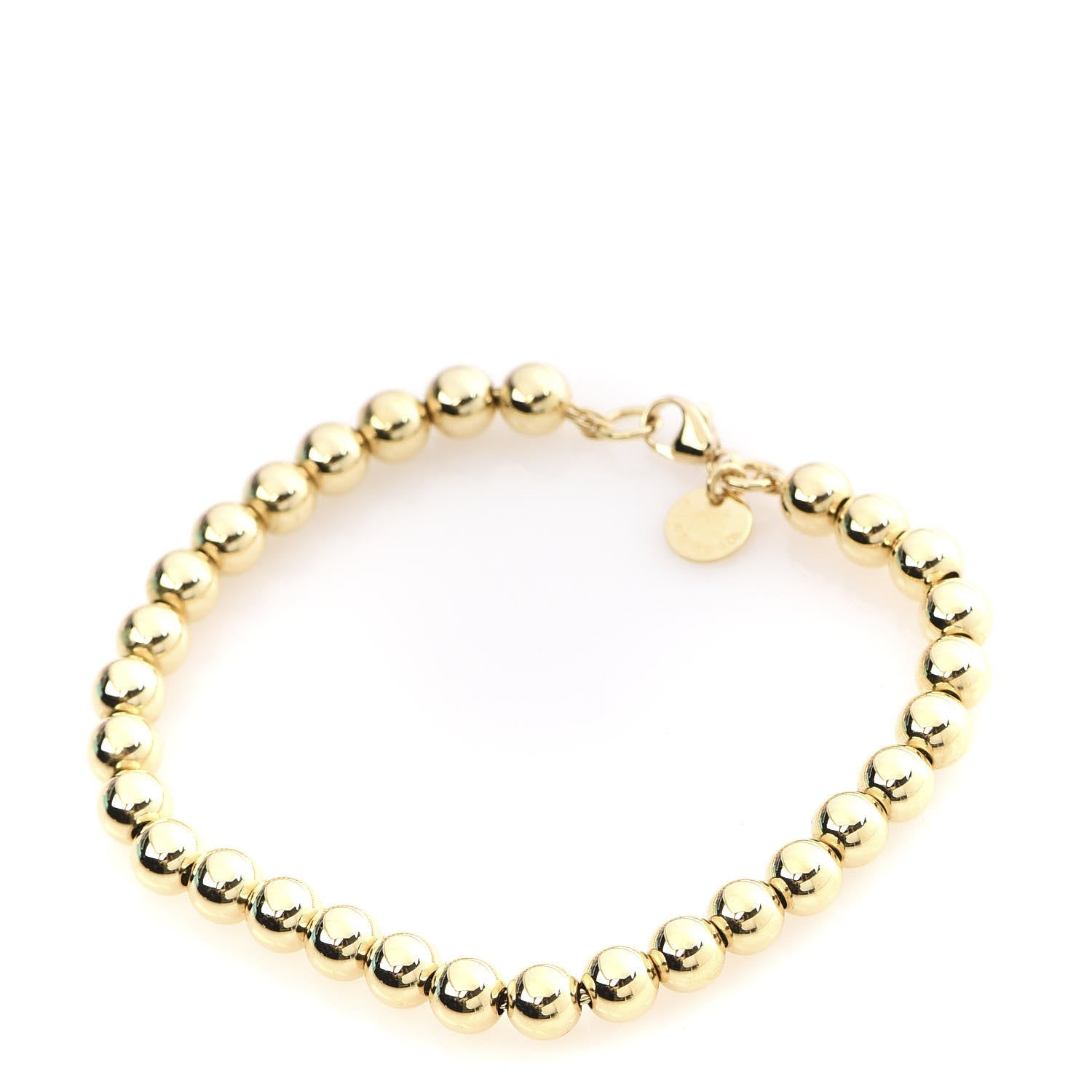 Tiffany 18K Yellow Gold 5.5mm HardWear Ball Bracelet 1 of 6