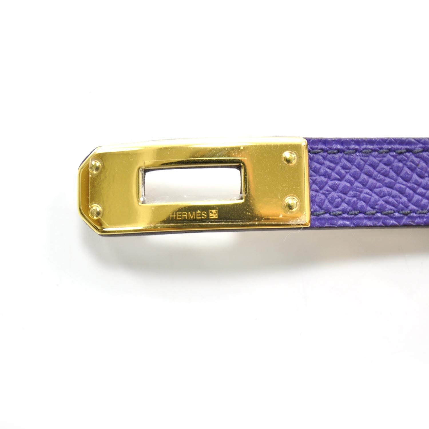 Hermes Epsom Kelly Double Tour Bracelet Crocus Purple 4 of 6