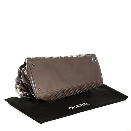 Chanel Patent Quilted Large Just Mademoiselle Bowling Bag Grey 4 of 7