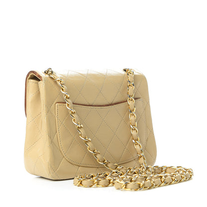 Chanel Lambskin Quilted Mini Square Flap Beige 3 of 10