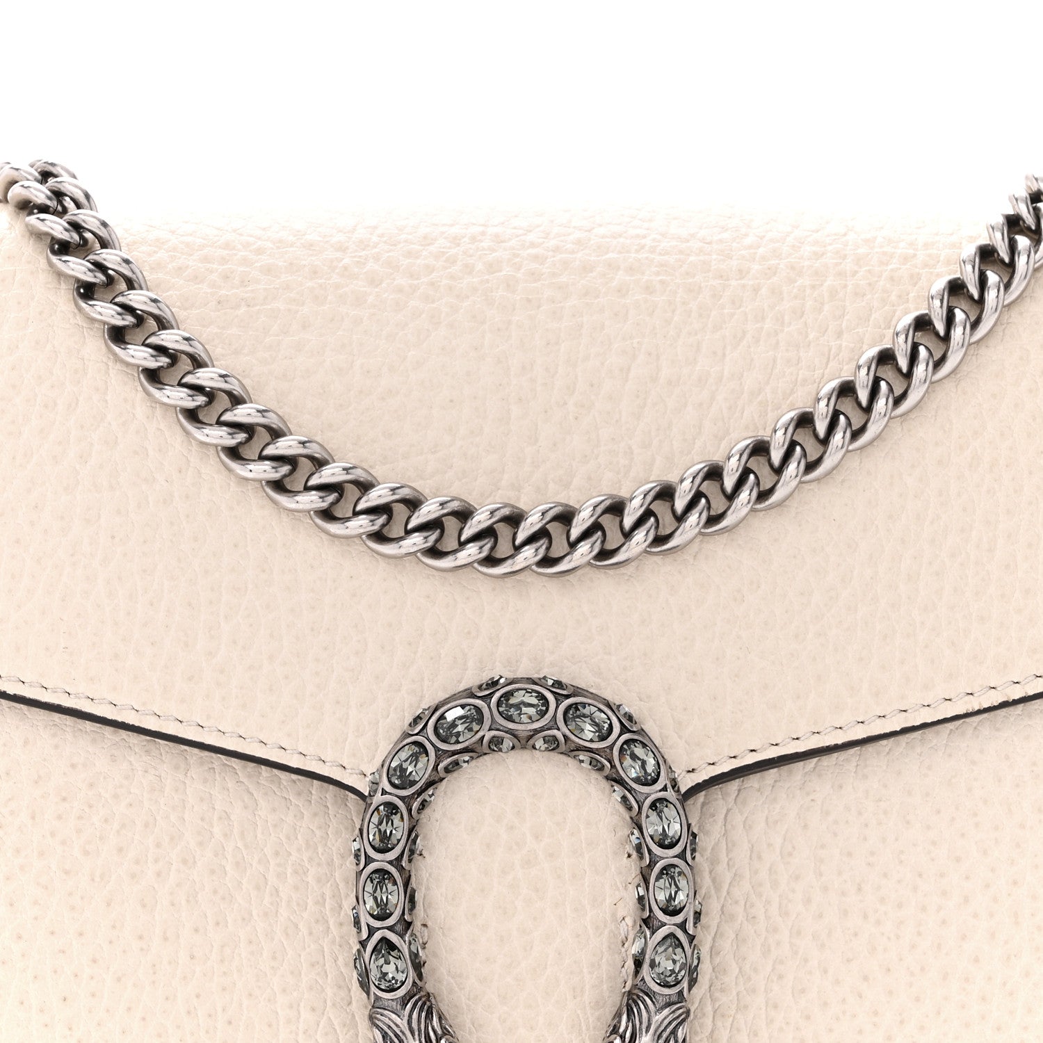 Gucci Dollar Calfskin Mini Dionysus Chain Wallet Mystic White 8 of 19