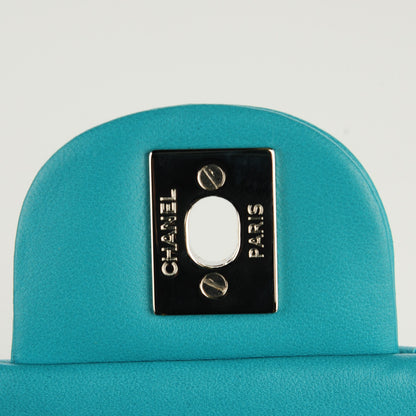 Chanel Lambskin Quilted Mini Square Flap Turquoise 5 of 8