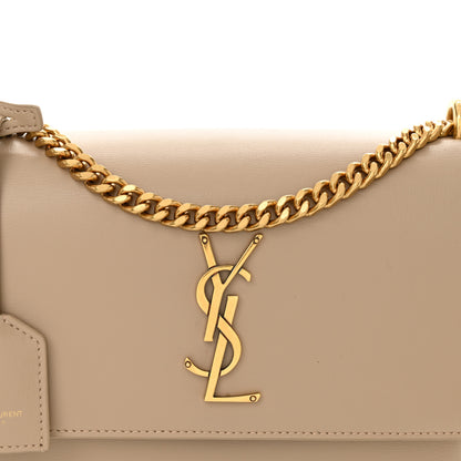 Saint Laurent Calfskin Medium Monogram Sunset Dark Beige 8 of 13